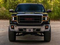 2014-2018 GMC Sierra 1500 and 2015-2019 GMC Sierra 2500/3500 LED Projector Headlights, Amber DRL Pair Form Lighting