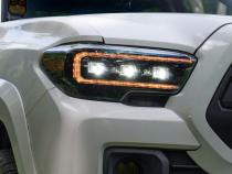 2016-2023 Toyota Tacoma Sequential LED Projector Headlights with Amber DRL Pair Form Lighting