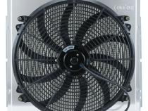 Mustang Aluminum Radiator and 16 Inch Fan Kit 64-66 Mustang 5.0 Auto Cold Case Radiators