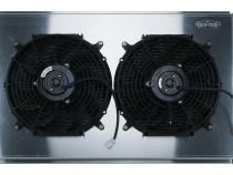 68-77 A-Body Aluminum Radiator Manual Dual 14 Inch Fan Kit Cold Case Radiators