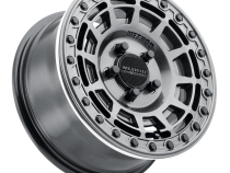 Aluminum Wheels 15x10 MR415 Beadlock UTV Bolt Pattern 5 On 114.3 Offset 25 Lip Size 2.09 Graphite GY Gloss Graphite Ring Method