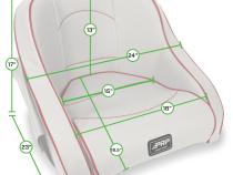Hydro Lite Classic Boat Seat with Side Pockets PRP Seats