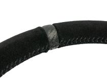Heated Flat Suede Steering Wheel, Black PRP Seats