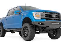 High Clearance Front Bumper LED Lights &amp;amp; Skid Plate Ford F-150 (21-23) Rough Country