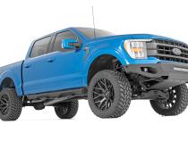 High Clearance Front Bumper LED Lights &amp;amp; Skid Plate Ford F-150 (21-23) Rough Country