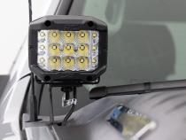 LED Light Kit Ditch Mount 2 Inch Black Pair Flood Chevy 1500 &amp;amp; Silverado/Sierra 2500HD/3500HD (07-14) Rough Country