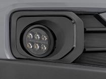 LED Fog Light Kit 3.5 Inch Round Black Series Amber DRL Toyota Tacoma (16-23) Rough Country