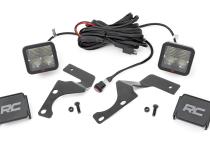 LED Light Kit Ditch Mount 2 Inch Spectrum Spot Pair Toyota 4Runner (10-24) Rough Country