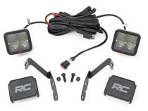 LED Light Kit Ditch 2 Inch Spectrum Pair Spot Chevy 1500 &amp;amp; Silverado/Sierra 2500HD/3500HD (07-14) Rough Country
