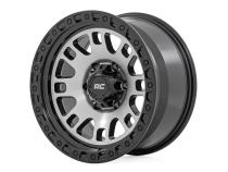 82 Series Wheel One-Piece Machined Semi Gloss Black 18x9 6x5.5 -12mm Rough Country
