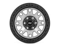 82 Series Wheel One-Piece Machined Semi Gloss Black 18x9 6x5.5 -12mm Rough Country