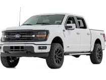 Side Window Deflectors In Channel Rain Guard Ford F-150/Lightning/F-250/F-350/Raptor (15-26) Rough Country