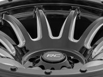 90 Series Wheel One-Piece Gloss Black w/machined spokes 18x9 6x5.5 0mm Rough Country