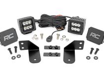 LED Light RR Cage Mount 2 Inch Black Spot Pair Polaris Ranger 1000/Ranger XP 900/1000 Rough Country