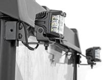 LED Light RR Cage Mount 2 Inch Black Spot Pair Polaris Ranger 1000/Ranger XP 900/1000 Rough Country