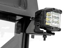 LED Light RR Cage Mount 2 Inch Chrome Pair Wide Angle Polaris Ranger 1000/Ranger XP 900/1000 Rough Country