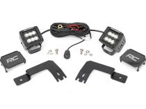 LED Light Under Bed Mount 2 Inch Black Pair Flood Polaris XPEDITION ADV 5 Rough Country