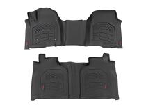 Sure-Fit Floor Mats FR &amp;amp; RR FR Over Hump Crew Silverado/Sierra 1500/2500HD/3500HD (19-26) Rough Country