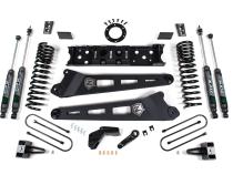 19-24 RAM 3500 4 Inch Radius Arm Gas 3 Inch Rear Block With Overload Adventure Shocks Zone Offroad