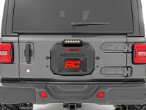Jeep Spare Tire Delete Kit w/8 Inch Black Series LED 18-20 Wrangler JL Rough Country