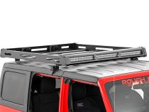 Jeep Roof Rack System w/Black-Series LED Lights 18-20 Wrangler JL Rough Country