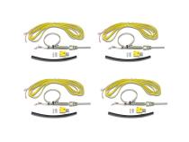 4 K-Type Closed Tip Thermocouple 1800В F (982.2В C) Max Temp Inconel Sheath 1/8 Inch NPT Compression Fitting AEM Electronics