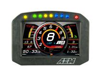CD-5FL Carbon Flat Panel Logging Display 5-inch diagonal screen, carbon fiber enclosure, wiring harness included, Does Not Include Buttons (See PN 30-3610) AEM Electronics