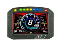 CD-5FG Carbon GPS-Enabled Flat Panel Digital Dash Display 5-inch diagonal screen, carbon fiber enclosure, GPS antenna and wiring harness included, Does Not Include Buttons (See PN 30-3610) AEM Electronics