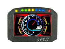 CD-5FG Carbon GPS-Enabled Flat Panel Digital Dash Display 5-inch diagonal screen, carbon fiber enclosure, GPS antenna and wiring harness included, Does Not Include Buttons (See PN 30-3610) AEM Electronics