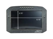 CD-7FL Carbon Flat Panel Logging Display 7-inch diagonal screen, carbon fiber enclosure, wiring harness included, Does Not Include Buttons (See PN 30-3610) AEM Electronics