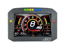 CD-7FL Carbon Flat Panel Logging Display 7-inch diagonal screen, carbon fiber enclosure, wiring harness included, Does Not Include Buttons (See PN 30-3610) AEM Electronics