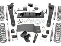 5.0 Inch Dodge Suspension Lift Kit Dual Rate Front and Rear Coil Springs Radius Arms 19-Up Ram 2500 4WD Diesel Rough Country