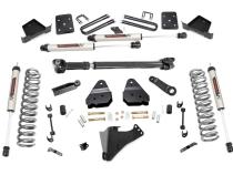6 Inch Suspension Lift Kit Rear Overload Springs 3.5 inch Axle Diameter w/Front Drive Shaft &amp;amp; V2 Shocks 17-19 F-250/350 4WD Diesel Rough Country