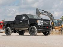 6 Inch Suspension Lift Kit Rear Overload Springs 3.5 inch Axle Diameter w/Front Drive Shaft &amp;amp; V2 Shocks 17-19 F-250/350 4WD Diesel Rough Country