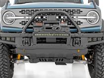 High Winch Mount All Models 12000S 20 Inch Black Single Row LED Amber DRL Ford Bronco (21-25) Rough Country