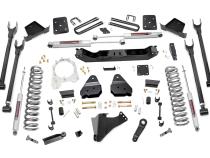 6 Inch Ford 4-Link Suspension Lift Kit 3.5 Inch Axle Diam N3 Shocks 17-19 F-250 4WD Diesel w/o Overloads Rough Country