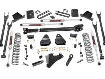 6 Inch Lift Kit 4-Link No OVLD M1 w/ M1 Rear Shocks Ford F-250/F-350 Super Duty (17-22) Rough Country
