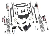 6 Inch Ford 4-Link Suspension Lift Kit w/Vertex Shocks 05-07 F-250/350 Gas-w/Overloads Rough Country