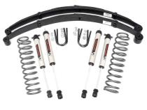 Jeep Cherokee XJ 3 Inch Suspension Lift System w/V2 Shocks Leaf Springs For 84-01 Jeep Cherokee XJ Rough Country