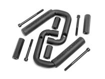 Jeep Front Solid Steel Grab Handles 07-18 Wrangler JK Black Rough Country