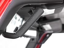 Jeep Front Solid Steel Grab Handles 07-18 Wrangler JK Black Rough Country
