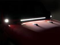 Jeep JL/Gladiator 2 Inch LED Lower Windshield Kit Black Series w/White DRL For 18-Pres Wrangler JL/20-Pres Gladiator Rough Country