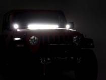 Jeep 2 Inch LED Cube Easy-Mount Kit 18-20 Wrangler JL 20-Up Gladiator-Black Series w/White DRL Rough Country