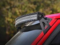 Jeep 50-inch Black Series Curved LED Light Bar w/DRL Upper Windshield Kit 84-01 Jeep XJ Cherokee Rough Country