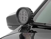 LED Light Kit Ditch Mount 2 Inch Black Pair White DRL  Jeep KL 14-21 Rough Country