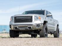 Sierra Mesh Grille w/30 Inch Dual Row Black Series LED 14-15 Sierra 1500 Rough Country