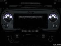 Dodge Mesh Grille 30 Inch Dual Row Black Series LED w/Amber DRL 13-18 RAM 1500 Rough Country