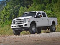 Ford 54 Inch Curved LED Light Bar Upper Windshield Mounts 99-16 F-250/F-350 Super Duty Rough Country