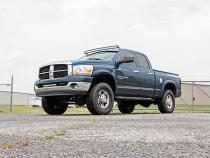 Dodge 54 Inch Curved LED Light Bar Upper Windshield Mounts 03-09 RAM 2500/3500 Rough Country