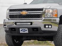 Chevrolet LED Fog Light Kit Black Series w/White DRL 11-14 Silverado HD Rough Country